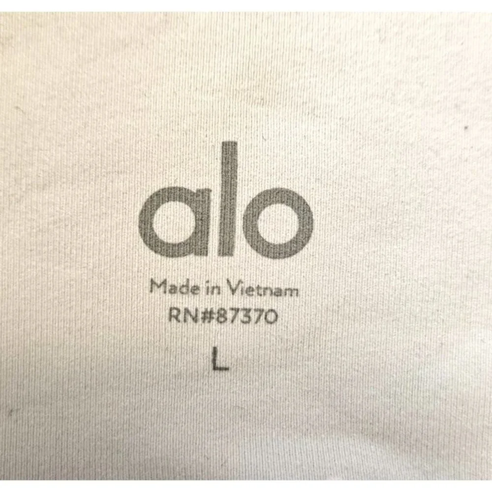 Alo Yoga High Waisted Colorblock Sheila Legging Grey White Mesh Panel Size L - Picture 3 of 6